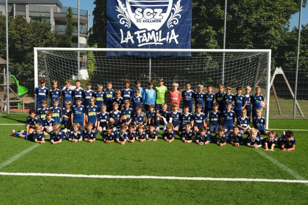 Mannschaftsfoto Ea- bis Ee-Junioren SC Zollikon 2026/27